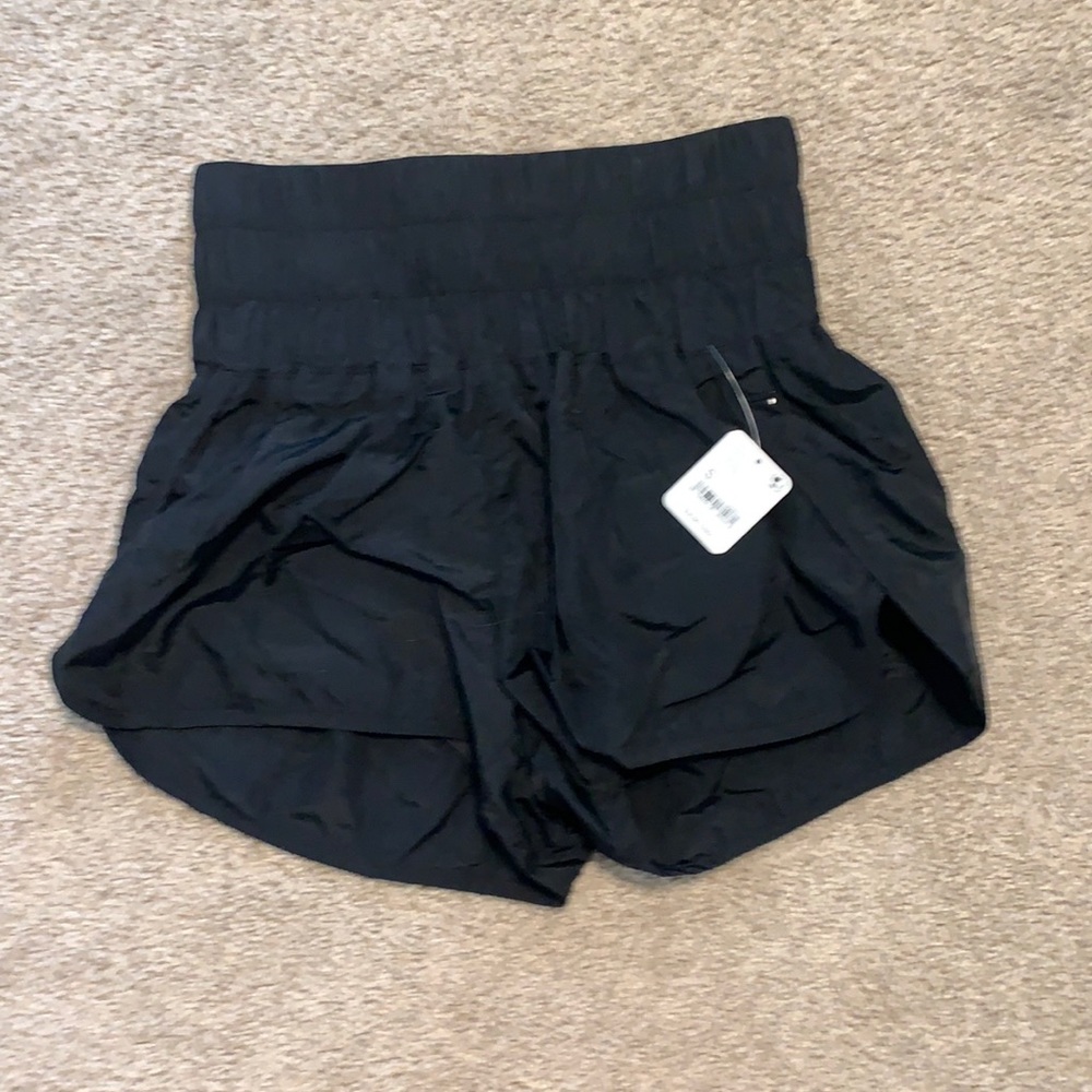 Black high rise free people shorts
